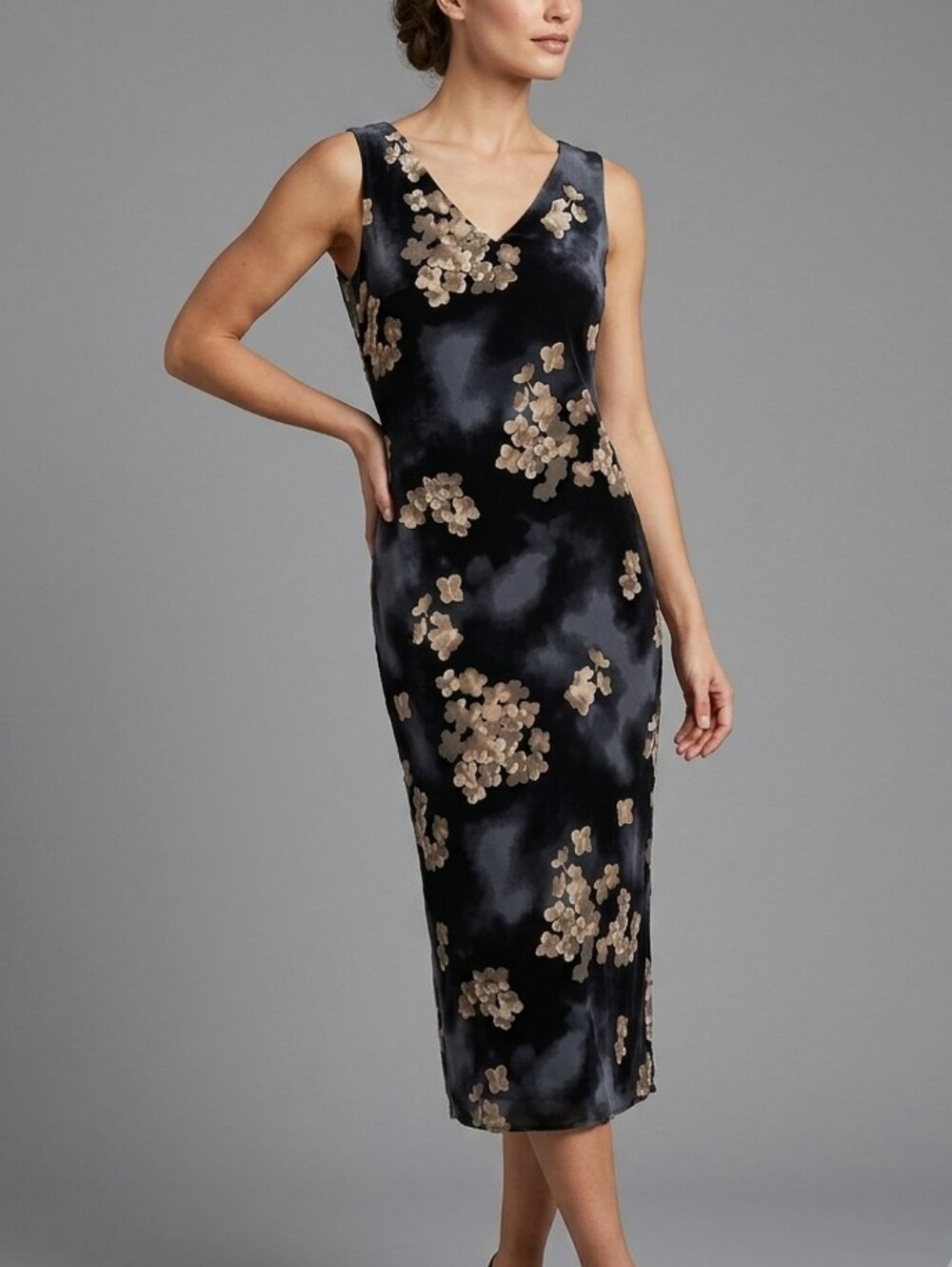 Petite Sophisticate Vintage Made in Italy Floral Midi Dress 8